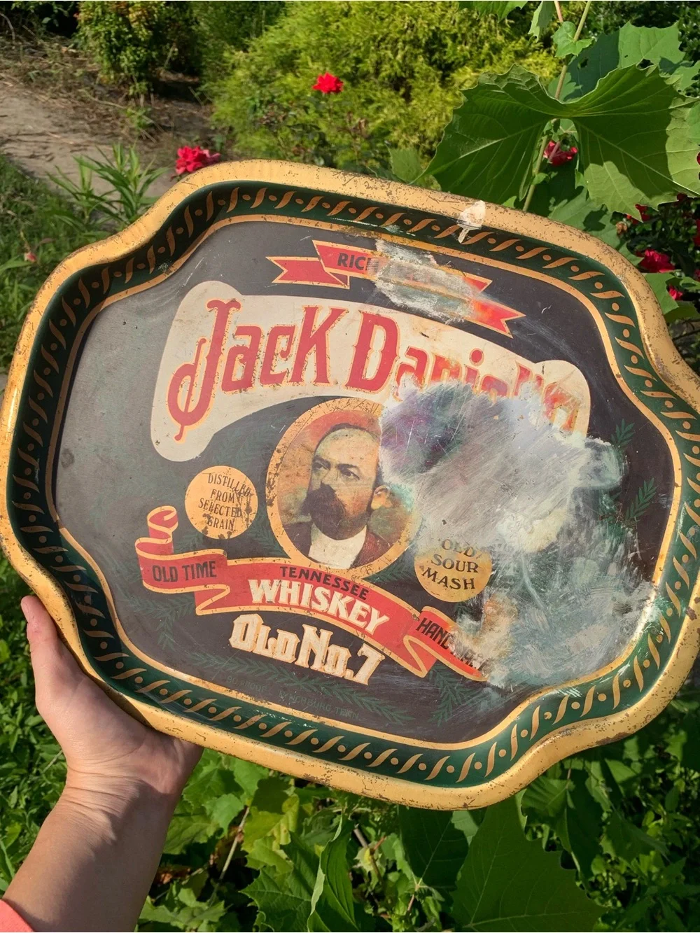Jack Daniel's Vintage Style Tennessee Whiskey Serving Tray England Barringer